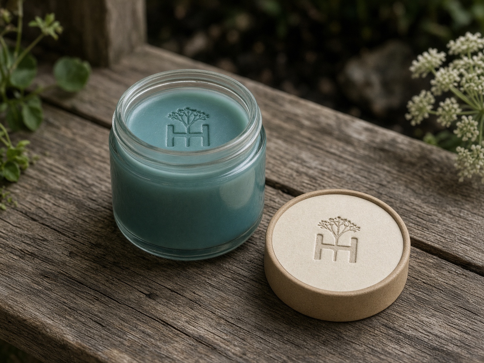 H-brand stamp in the garden